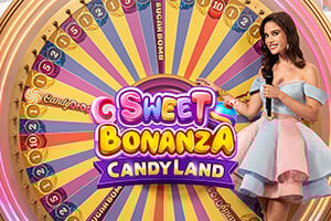 Sweet Bonanza CandyLand online game logo by Pragmatic Play on begamestar.org